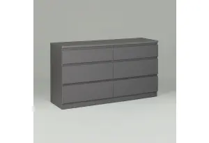 2.03.02.080.4 КАСТОР комод 6 ящиков RU серый