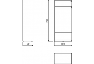 2.06.07.250.4 МАКС стеллаж 100х58х233 серый