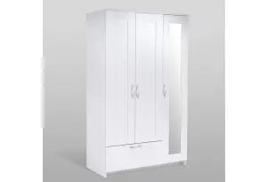 Шкаф комбинированный Сириус 3 двери, 1 ящик, белый