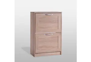 Тумба СИРИУС с двумя откидными полками для обуви, цвет Дуб Сонома