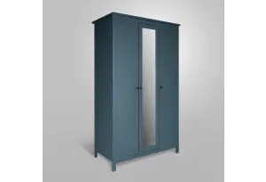2.08.01.040.6 САГА шкаф 3 двери с зеркалом темно-бирюзовый