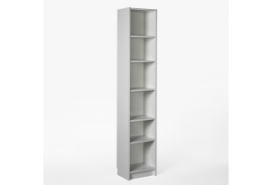Стеллаж Варма 40, высокий узкий с шестью полками, цвет белый