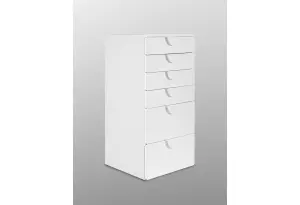 S02016 ПИКСИ комод 6 ящиков 60x57x123, робкий подснежник