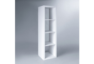 Стеллаж Фора 4 с четырьми открытыми ячейками, тамбурат, цвет белый
