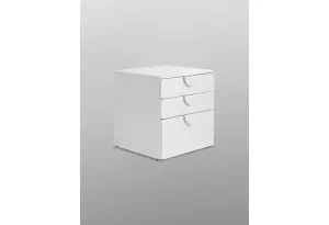 S02009 ПИКСИ комод 3 ящика 60x57x63, робкий подснежник