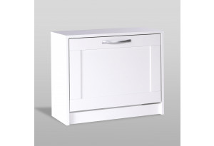 Тумба СИРИУС с откидной полкой для обуви, цвет белый