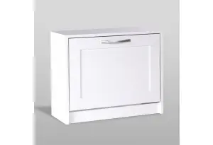 Тумба СИРИУС с откидной полкой для обуви, цвет белый