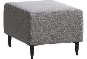 Пуф Тайвас светло-серый, ткань рогожка