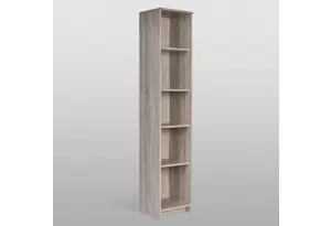 Стеллаж СИРИУС узкий, с пятью полками, цвет Дуб Сонома