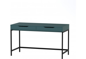 S01910 Ингар Д 132 стол письменный 132x58x76, серо-бирюзовый/черный