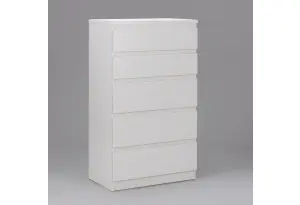 Комод Кастор 5 ящиков, белый