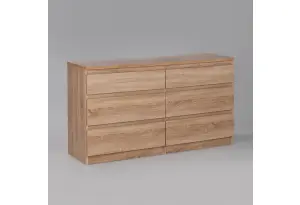 Комод Кастор 6 ящиков, дуб сонома