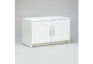 Тумба СИРИУС двухдверная низкая, цвет белый