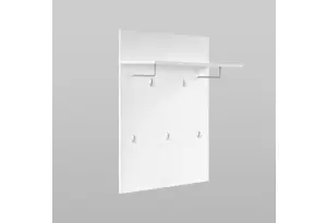 Вешалка СИРИУС настенная с полкой, цвет белый