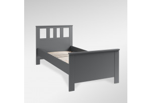 2.08.04.050.4 САГА кровать одинарная 90х200 серая