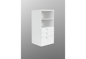 S02023 ПИКСИ стеллаж с 3 ящиками 60x57x123, робкий подснежник