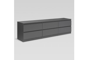 2.03.03.110.4 КАСТОР тумба 6 ящиков RU серая