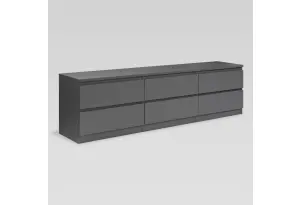 2.03.03.110.4 КАСТОР тумба 6 ящиков RU серая