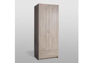 Шкаф СИРИУС двудверный с выдвижным ящиком, Дуб Сонома