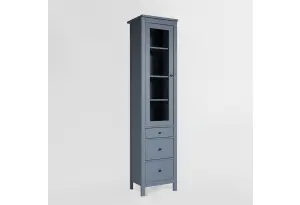 2.08.07.120.6 САГА шкаф с витриной 50 темно-бирюзовый RU