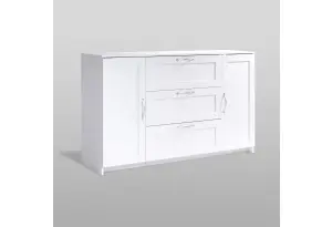 Тумба СИРИУС двухдверная, с тремя выдвижными ящиками, цвет белый