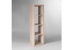 Стеллаж Фора 4 с четырьми открытыми ячейками, тамбурат, цвет дуб беленый