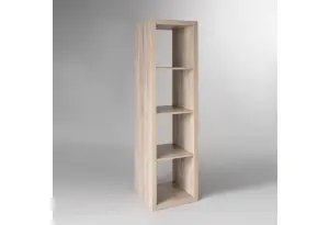 Стеллаж Фора 4 с четырьми открытыми ячейками, тамбурат, цвет дуб беленый