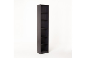 Стеллаж Варма 40, высокий узкий с шестью полками, цвет ясень черный