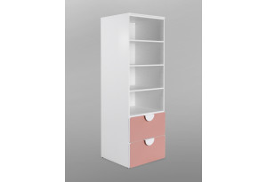 S02542 ПИКСИ стеллаж с 2 ящиками 60x57x183, мечтательный пион