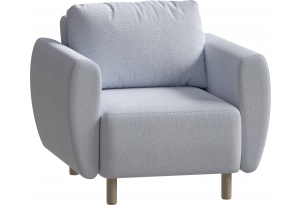 Кресло для отдыха Тулисия пастельно-голубой, ткань рогожка