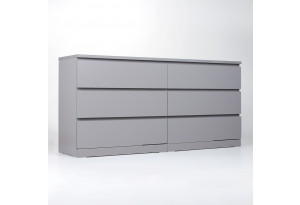 S01088 Варма 6Д комод 160х77х40, серый