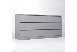 S01088 Варма 6Д комод 160х77х40, серый