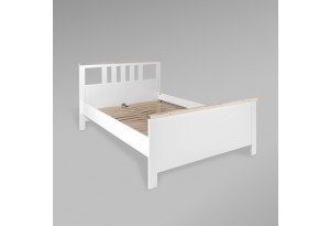 2.08.04.060.14 САГА кровать двойная 140х200 белая/ясень