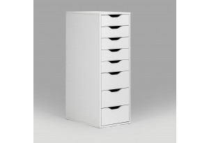 Комод Ингар белый высокий с пятью выдвижными ящиками