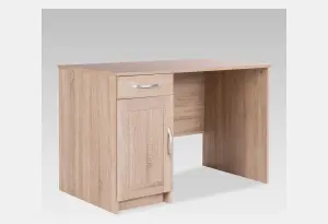 Стол КАСТОР письменный с одной тумбой и одним ящиком, цвет Дуб Сонома