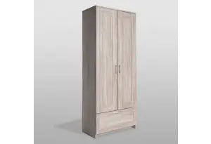 Шкаф СИРИУС двухстворчатый с выдвижным ящиком, цвет Дуб Сонома