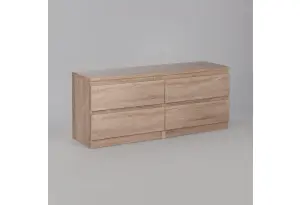 Тумба КАСТОР длинная с четырьмя ящиками, цвет Дуб Сонома