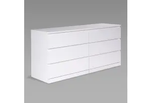 S01743 Варма Прайм 6Д комод 160x77x48, белый