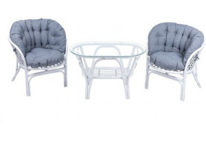 Багама Дуэт с серыми подушками (стол овальный)