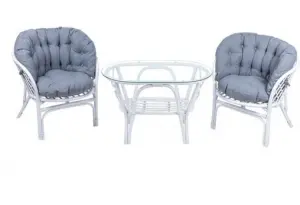 Багама Дуэт с серыми подушками (стол овальный)