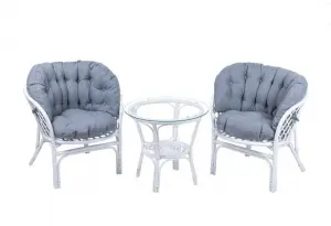 Багама Дуэт с серыми подушками (стол круглый)