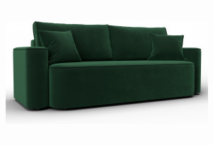 Диван прямой Лига-118 НПБ SEVEN 626 зеленый (Велюр)