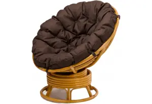 Вращающееся кресло Папасан в цвете мёд