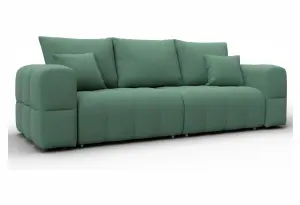 Диван прямой Лига-110 НПБ Амур 11 зеленый (Рогожка)