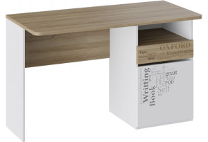 Стол с ящиками «Оксфорд» Ривьера/Белый с рисунком