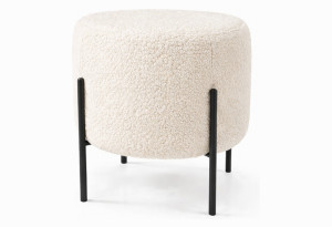 Маленькая радость Пуф круглый на ножках, белый