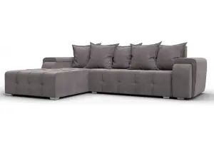 Диван угловой Лига-121 левый угол LAIM 04 бежевый (Велюр)