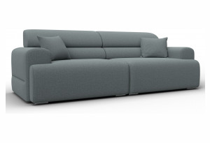 Диван прямой Лига-109 НПБ Амур 07 серый (Рогожка)