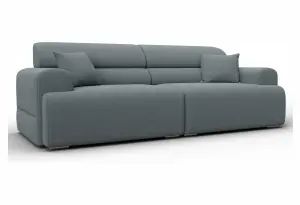 Диван прямой Лига-109 НПБ Амур 07 серый (Рогожка)