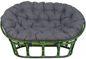 Диван из ротанга Мамасан, подушка серая